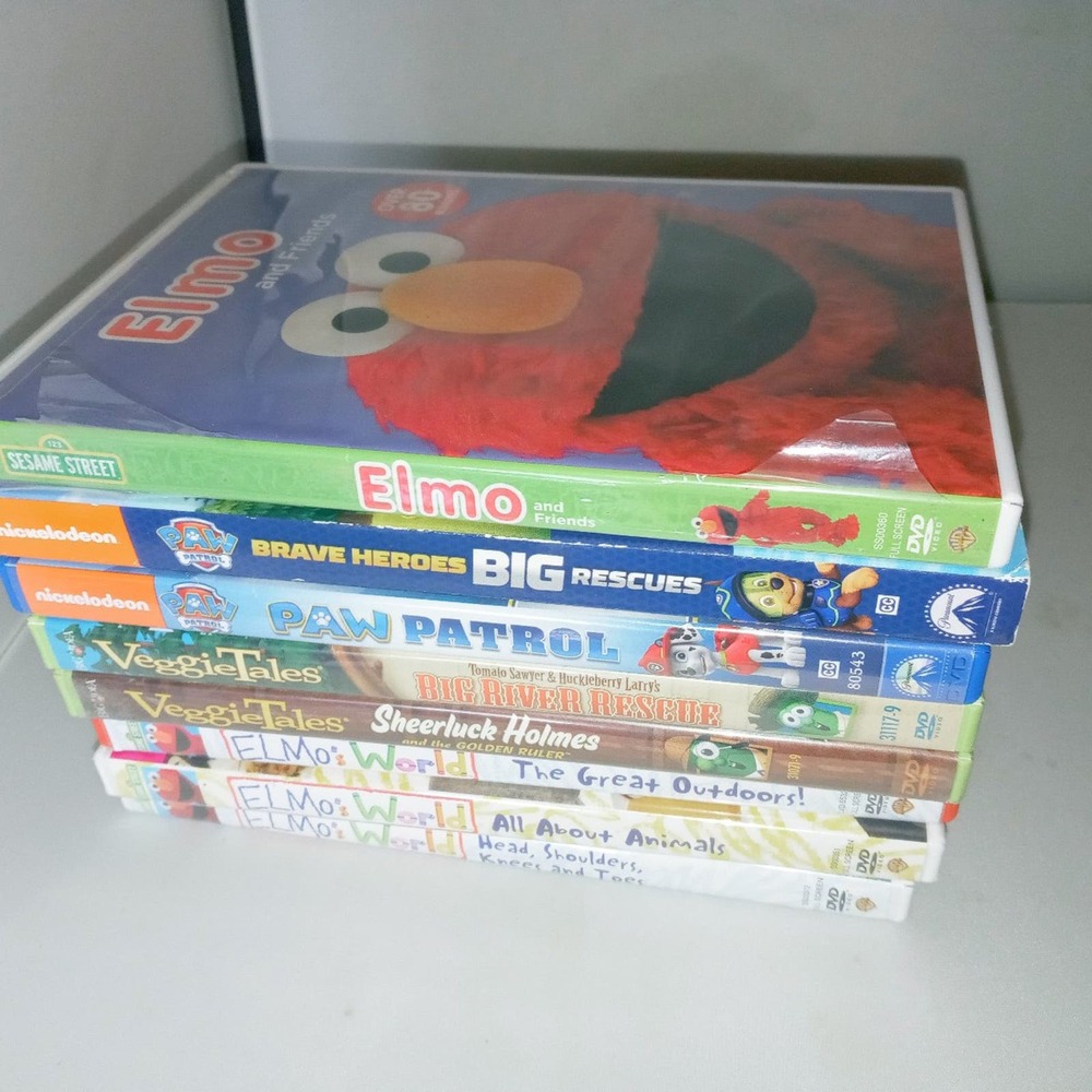 Preschool 8 DVD Lot Elm's World/Paw Patrol/VeggieTales